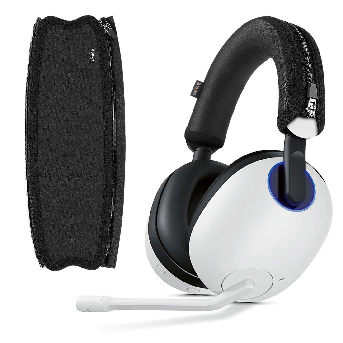 Likesing Headphone Headband Cover INZONE H9 Headphone Band Cushion Compatible with Sony INZONE H3/ H5/ H7/ H9 Headphones Thicker Sports Fabric Replacement Headband Cover Protector Pad (Black)