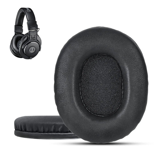Krone Kalpasmos Audio Technica ATH-M50X Replacement Ear Pads Audio Technica Headphone Pads for ATH M50 M50s M50BT M40X M40 M35 M30 Ath Headphone Covers for ATH M-Series Soft Memory Foam Black