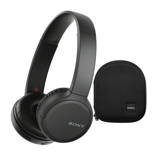 Sony WH-CH510 Stamina Wireless On-Ear Bluetooth Headphones (Black) Bundle with Protective Headphone Case (2 Items)
