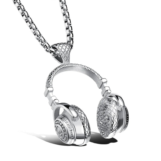 Music Headphone Pendant Necklace