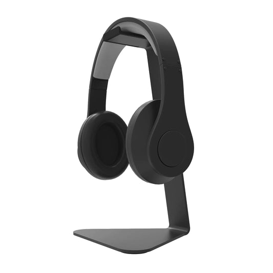Kanto H1 Universal Headphone Stand with Curved Silicone Padding | Black